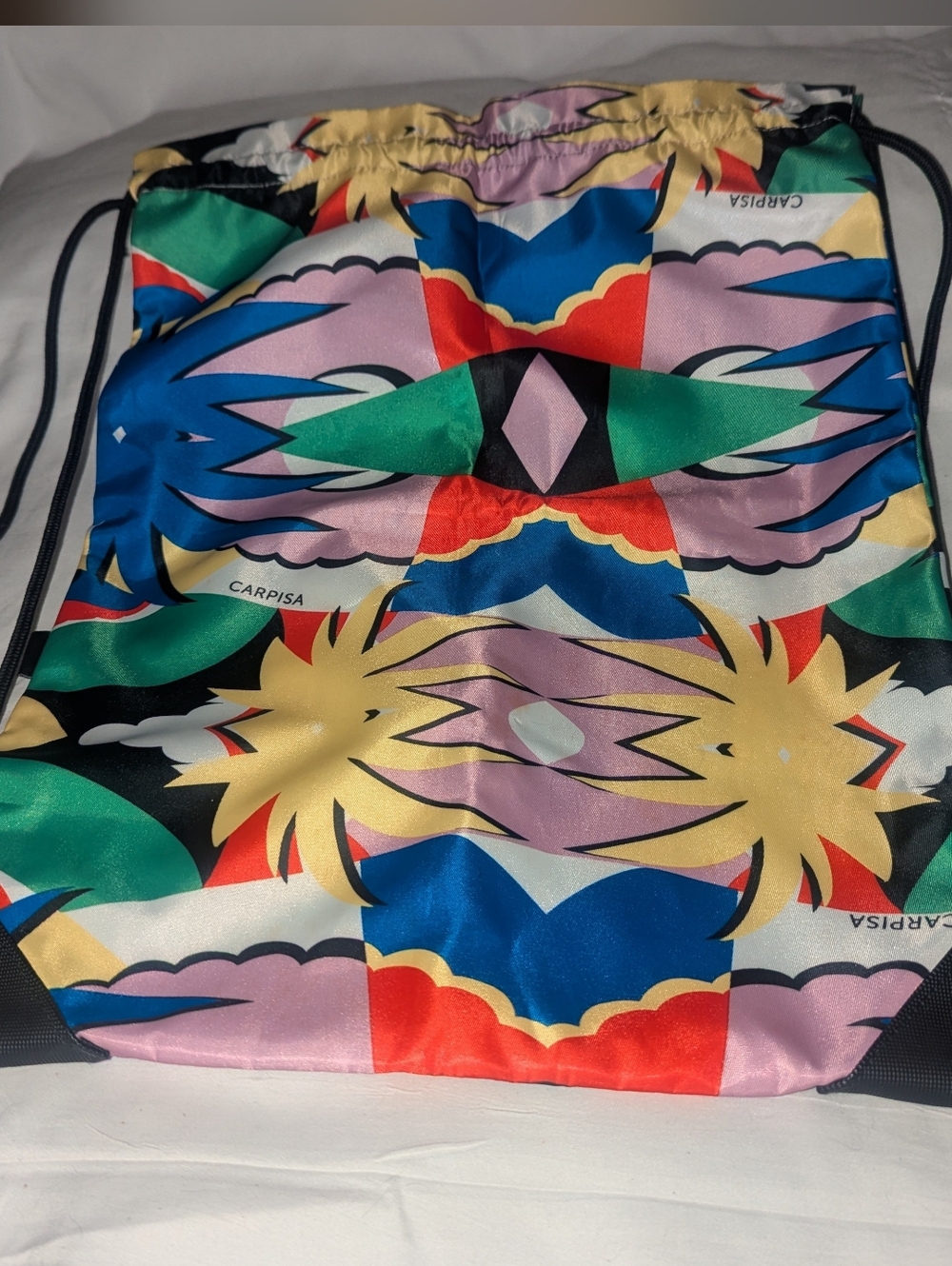 CARPISA Multicolor Floral Drawstring Backpack - Picture 8 of 8